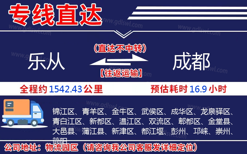 樂(lè)從到成都物流公司